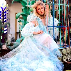 KH couture eucalyptus dress